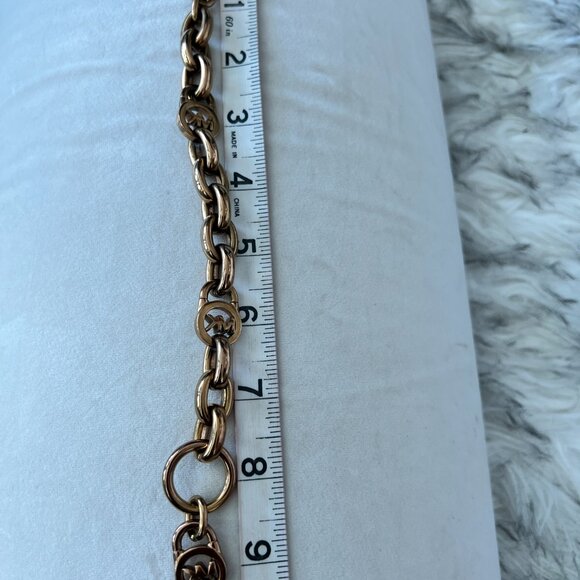Michael Kors Chunky Rose Gold-Tone Logo Chain Bracelet - Picture 3 of 3